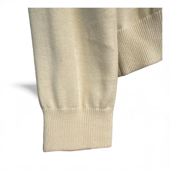 Crush Pull Over Hoodie Sweatshirt in Cream - Women’s Cotton Silk Cashmere Blend - Picture 6 of 9